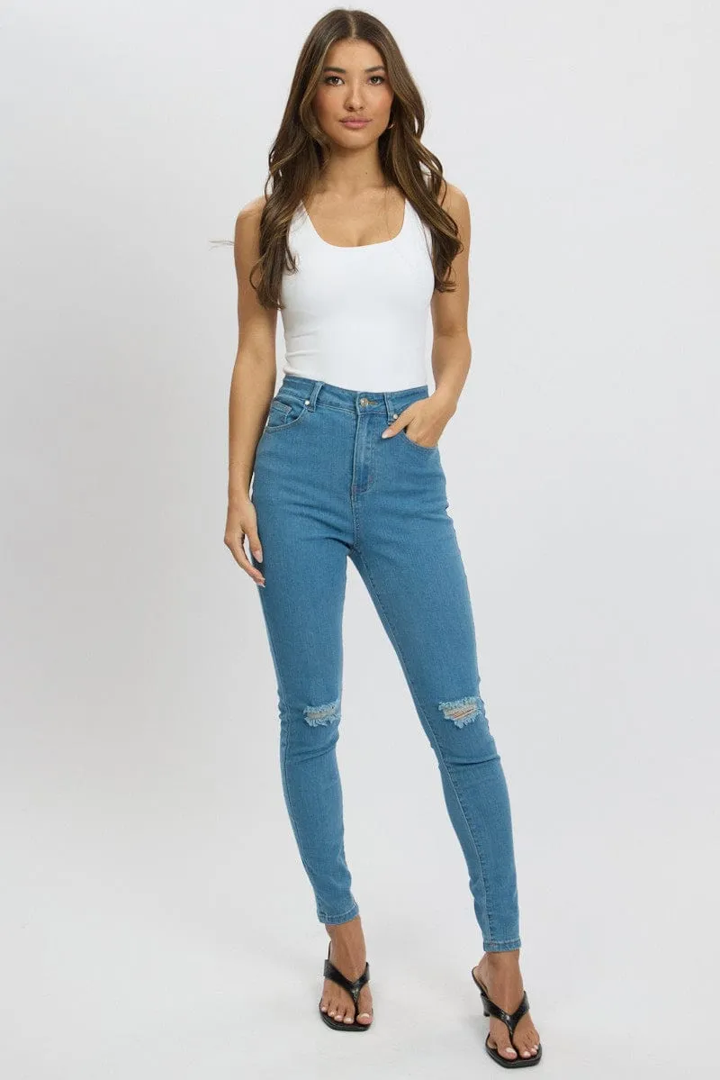 White Supersoft Top U Neck Sleeveless sold by Ally Fashion product image thumbnail 2