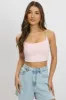Pink Cropped Cami Top Supersoft sold by Ally Fashion