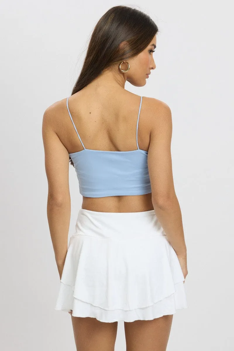Blue Cropped Cami Top Supersoft sold by Ally Fashion product image thumbnail 5