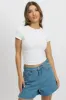 White T Shirt Short Sleeve Crew Neck Modal sold by Ally Fashion