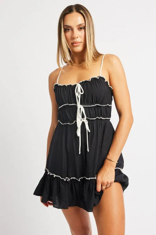 Black Fit And Flare Dress Mini sold by Ally Fashion