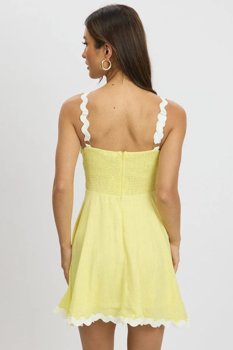 Yellow Fit And Flare Dress Ric Rac Mini sold by Ally Fashion product image thumbnail 5