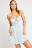 Blue Fit And Flare Dress Mini Tiered sold by Ally Fashion
