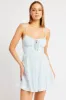 Blue Fit And Flare Dress Mini Tiered sold by Ally Fashion