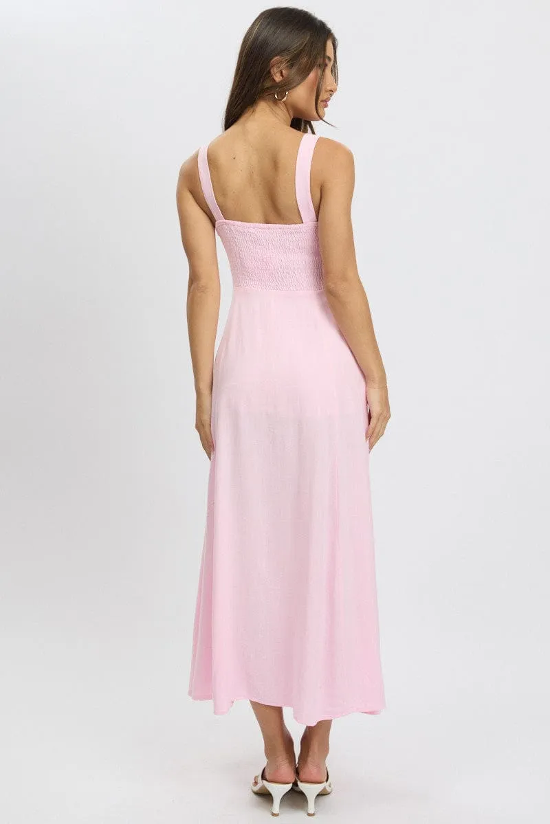 Pink Maxi Dress Corset Detailed sold by Ally Fashion product image thumbnail 5