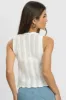 White Crochet Knit Vest V Neck sold by Ally Fashion