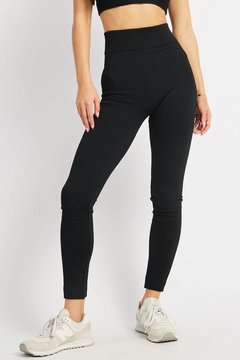 Black Fleece Leggings Seamless sold by Ally Fashion