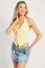 Yellow Halter Neck Top Textured sold by Ally Fashion