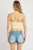 Yellow Halter Neck Top Textured sold by Ally Fashion