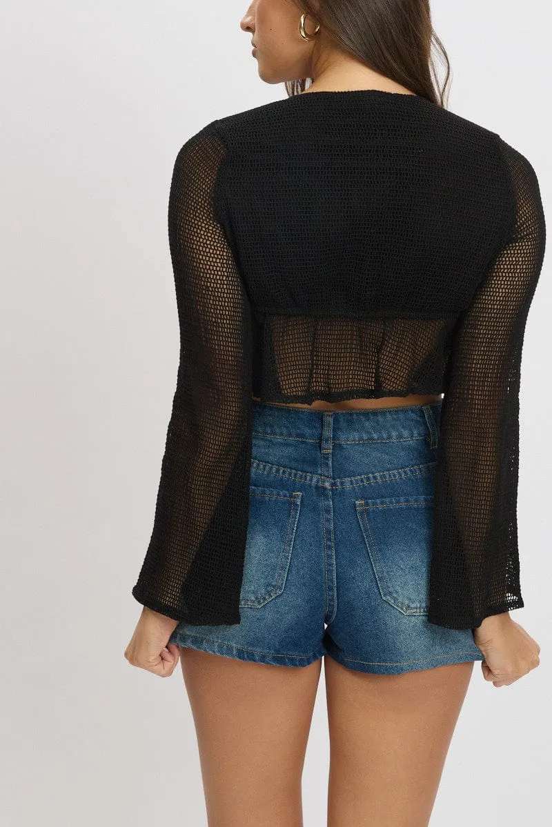 Black Tie Up Top sold by Ally Fashion product image thumbnail 5