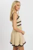 Beige Fit And Flare Dress Ric Rac Mini sold by Ally Fashion