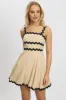 Beige Fit And Flare Dress Ric Rac Mini sold by Ally Fashion