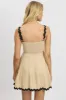 Beige Fit And Flare Dress Ric Rac Mini sold by Ally Fashion