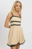 Beige Fit And Flare Dress Ric Rac Mini sold by Ally Fashion