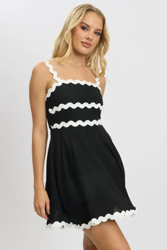 Black Fit And Flare Dress Ric Rac Mini sold by Ally Fashion