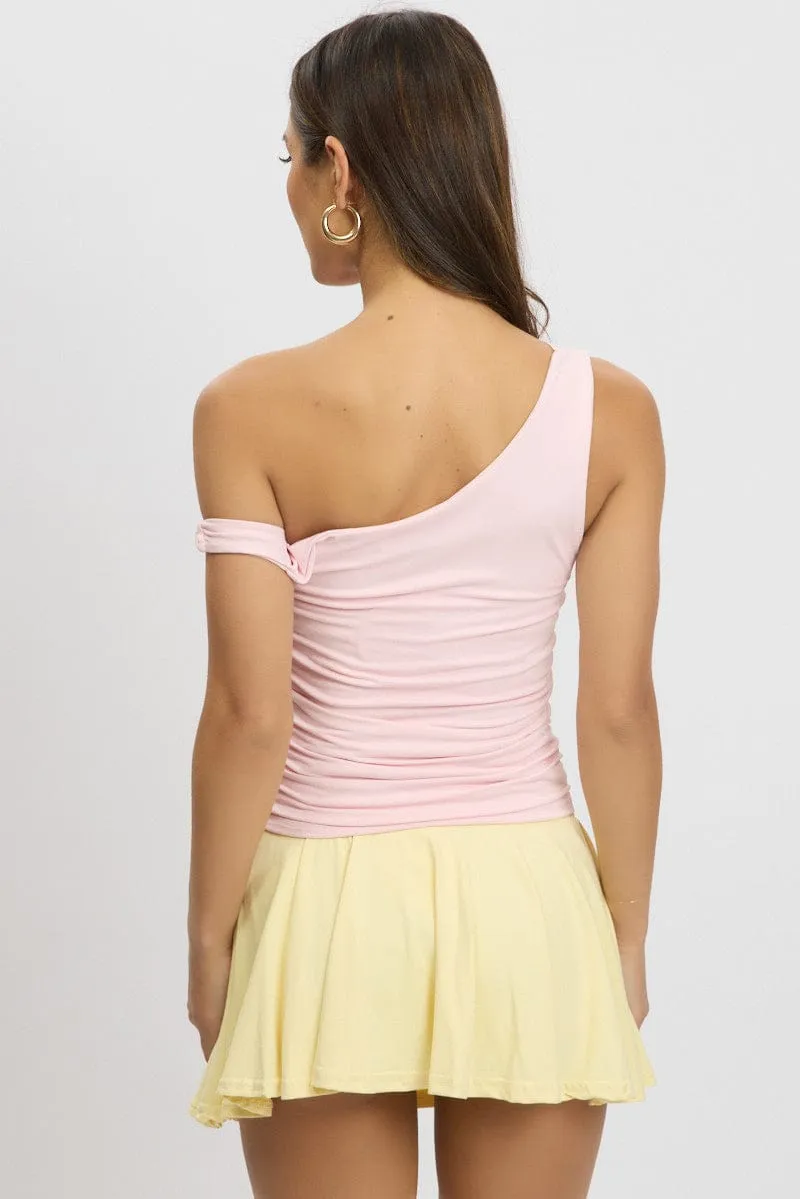 Pink Graphic Top Twist off Shoulder Supersoft sold by Ally Fashion product image thumbnail 5