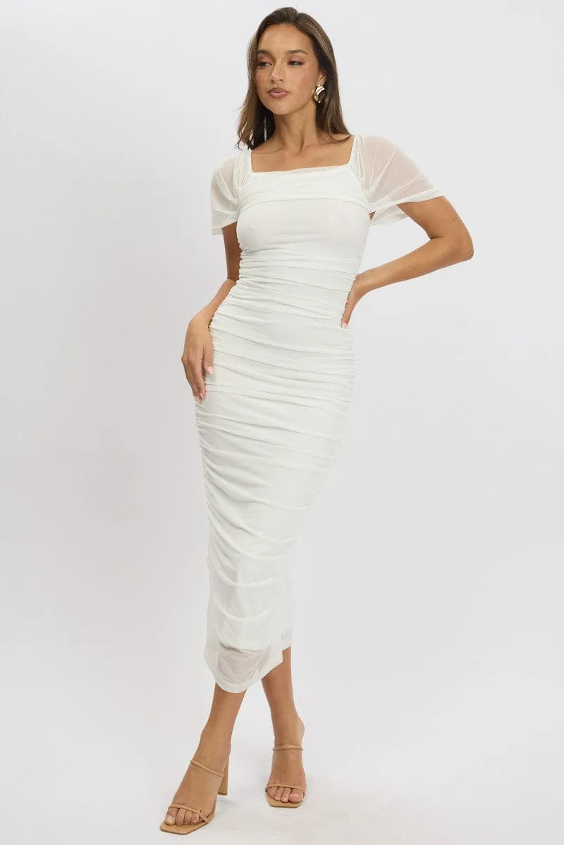 White Bodycon Dress Mesh sold by Ally Fashion