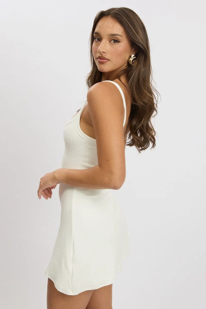 White Mini Dress Sleeveless sold by Ally Fashion product image thumbnail 4