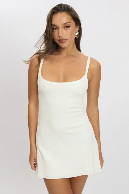 White Mini Dress Sleeveless sold by Ally Fashion