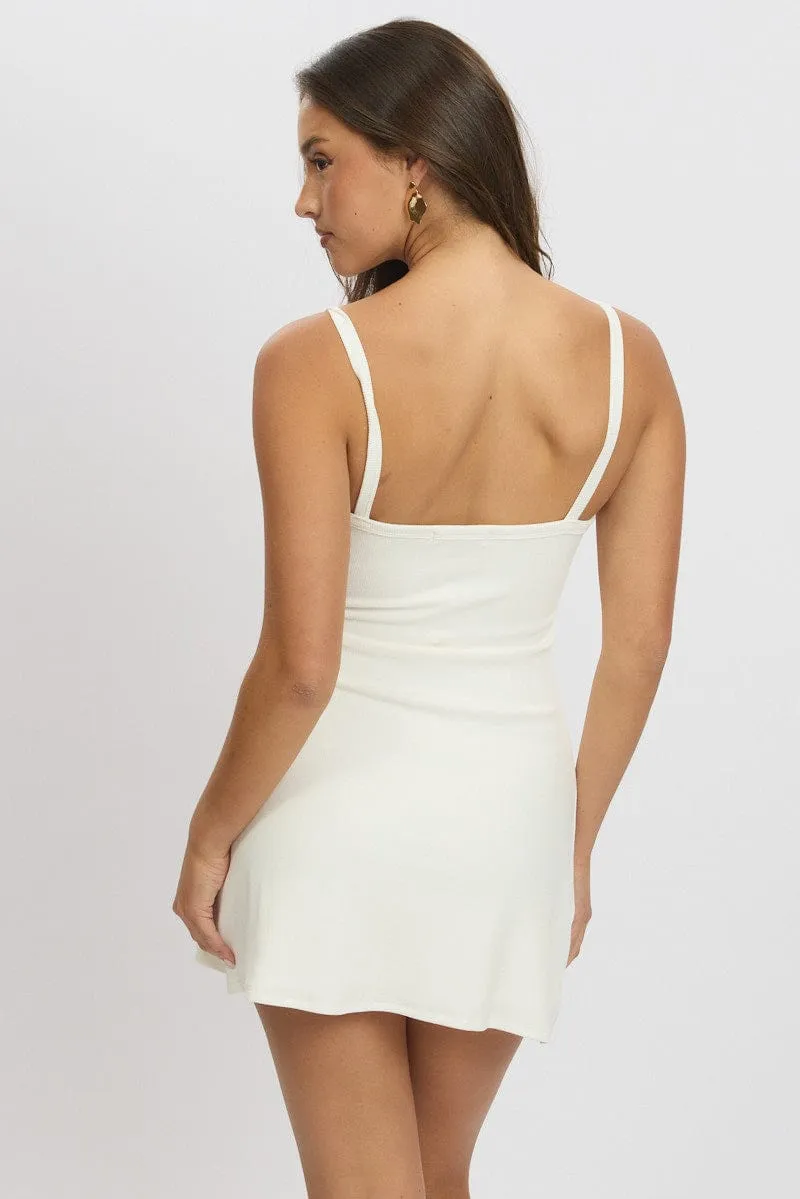 White Mini Dress Sleeveless sold by Ally Fashion product image thumbnail 5
