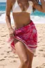 Pink Print Oversized Beach Sarong Beach Skirt sold by Ally Fashion