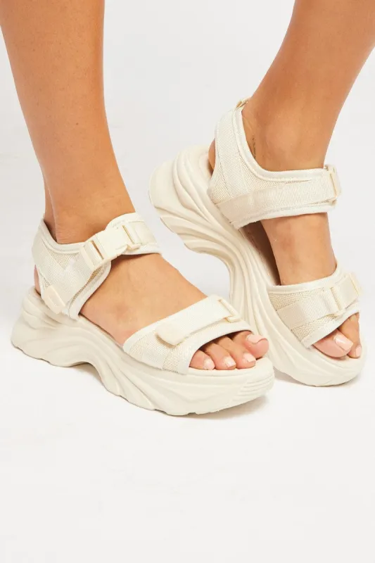 White Platform Sports Sandals sold by Ally Fashion