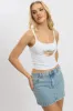 White Graphic Singlet Top sold by Ally Fashion