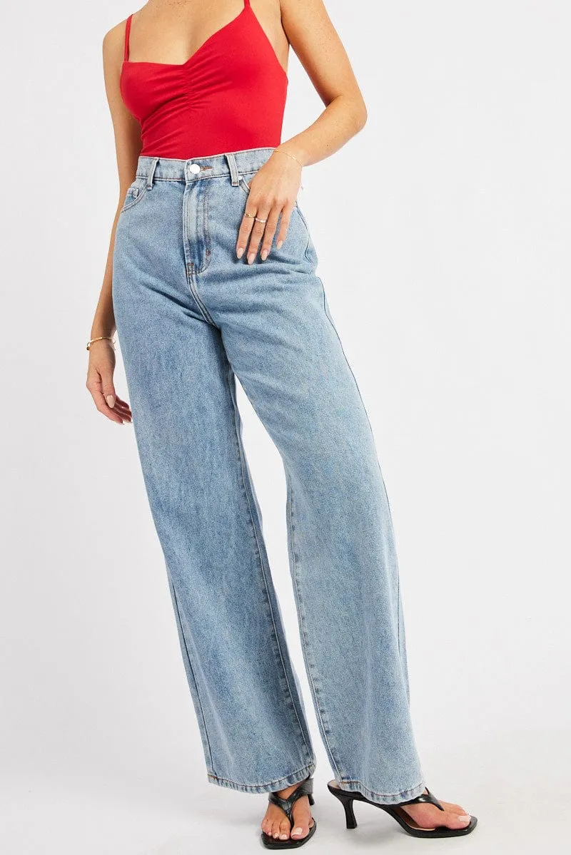 Denim Wide Leg Jean High Rise sold by Ally Fashion product image thumbnail 3