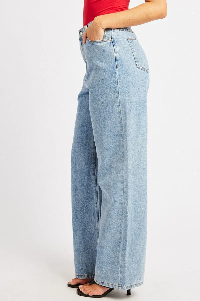 Denim Wide Leg Jean High Rise sold by Ally Fashion product image thumbnail 4