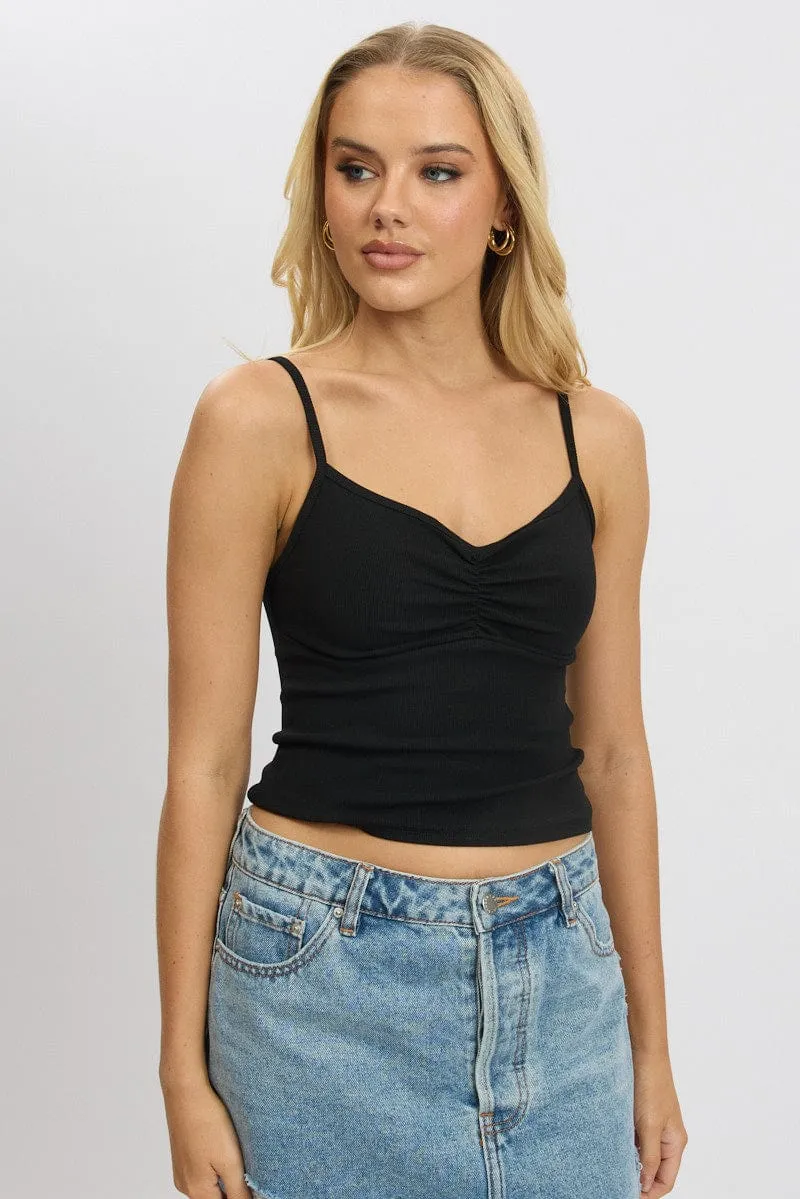 Black Singlet Top Round Neck sold by Ally Fashion product image thumbnail 3