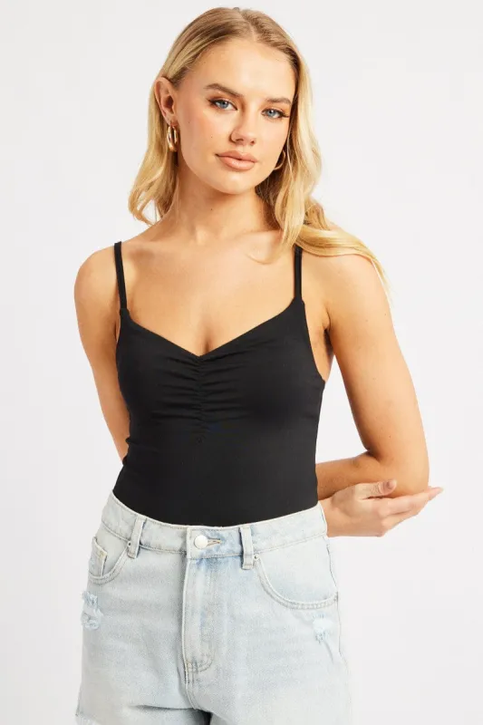 Black Bodysuit Sleeveless Supersoft sold by Ally Fashion