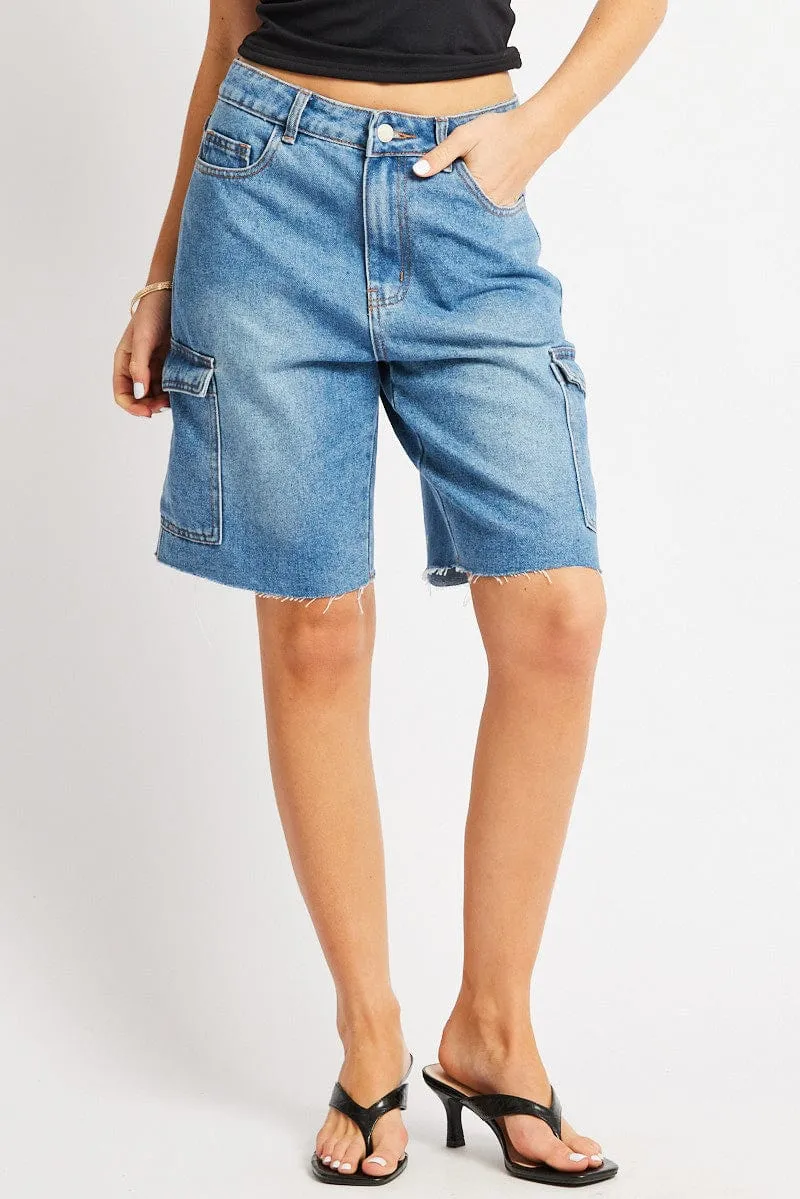Denim Relaxed Shorts sold by Ally Fashion product image thumbnail 3