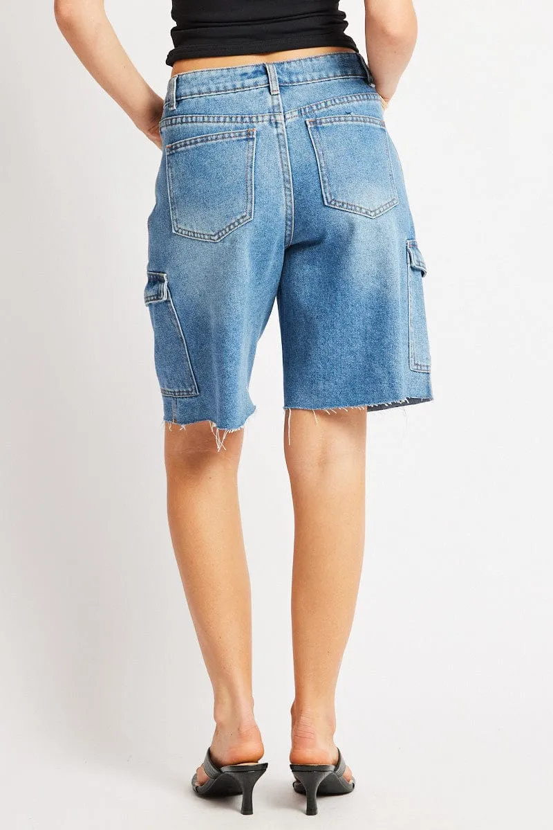 Denim Relaxed Shorts sold by Ally Fashion product image thumbnail 5