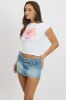 White Graphic Tee Short Sleeve sold by Ally Fashion