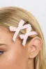 Pink 4 Pack Mini Satin Bow Bobby Pins sold by Ally Fashion