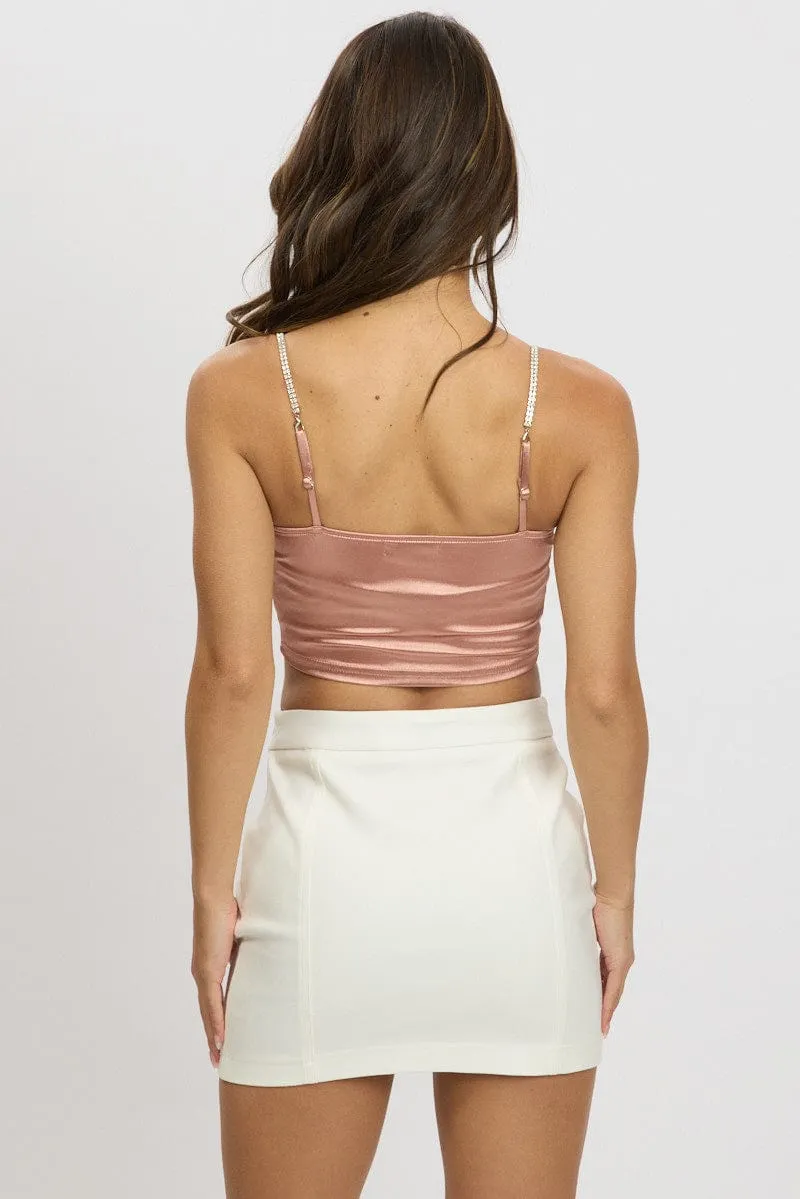 Pink Satin Cowl Cami Top sold by Ally Fashion product image thumbnail 5