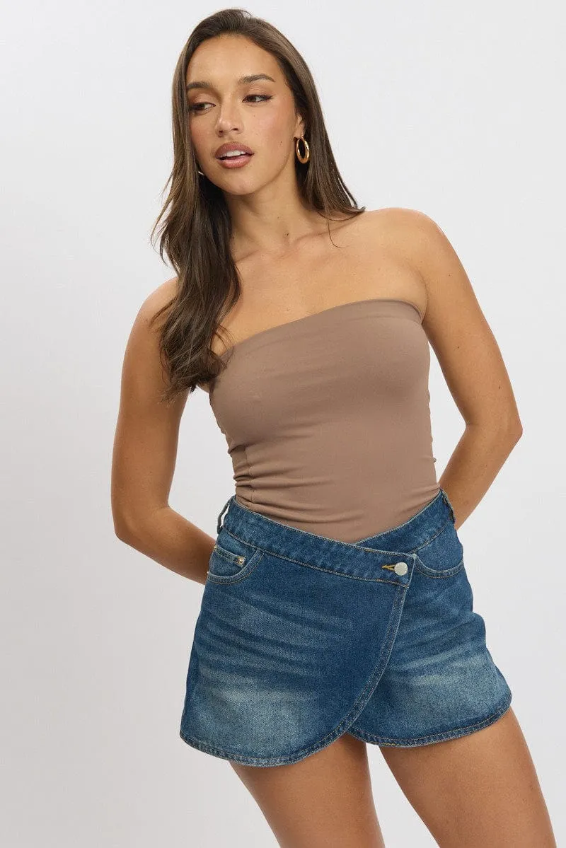 Brown Supersoft Bandeau Top sold by Ally Fashion product image thumbnail 3