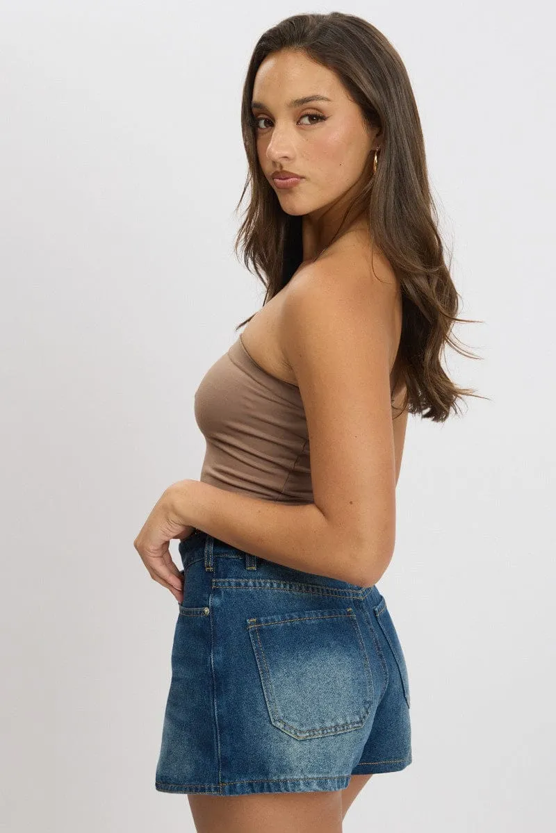 Brown Supersoft Bandeau Top sold by Ally Fashion product image thumbnail 4