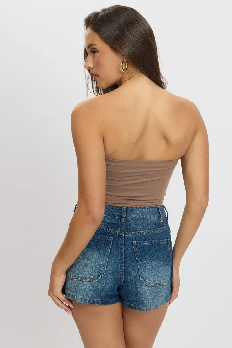 Brown Supersoft Bandeau Top sold by Ally Fashion product image thumbnail 5