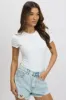 White Bodysuit Short Sleeve Crew Neck Supersoft sold by Ally Fashion