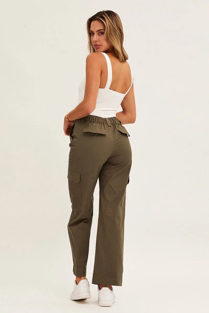 Green Cargo Pants High Rise sold by Ally Fashion product image thumbnail 5