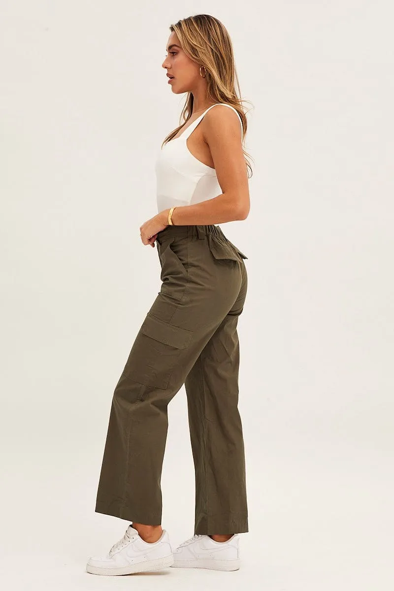 Green Cargo Pants High Rise sold by Ally Fashion product image thumbnail 4