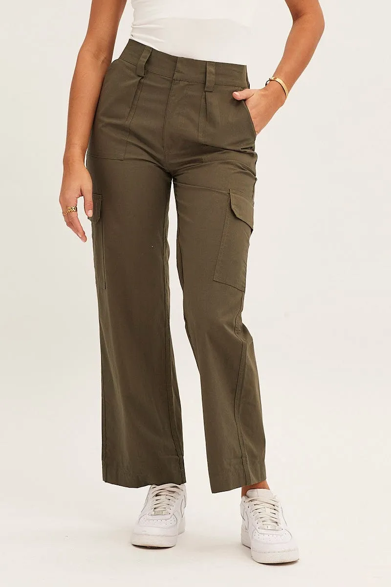 Green Cargo Pants High Rise sold by Ally Fashion product image thumbnail 2