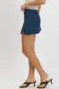 Blue Mini Skort Skirt Mid Rise Tailored Lined sold by Ally Fashion