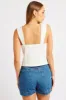 White Tie Up Top Sleeveless sold by Ally Fashion