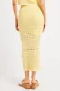 Yellow Crochet Skirt High Rise Maxi sold by Ally Fashion