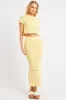 Yellow Crochet Skirt High Rise Maxi sold by Ally Fashion