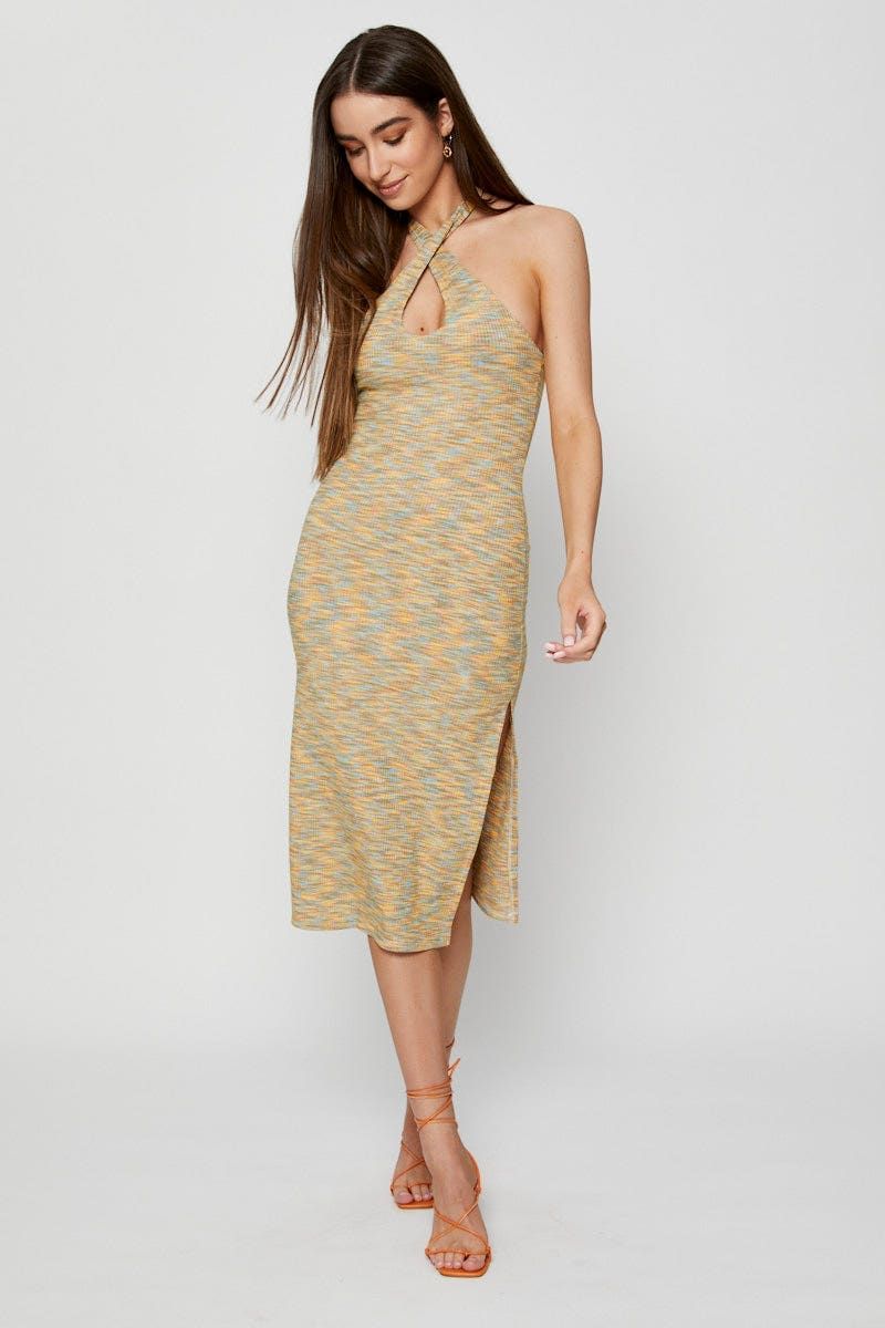 Multi Midi Dress Halter Neck sold by Ally Fashion