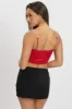 Red Satin Cowl Cami Top sold by Ally Fashion