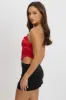 Red Satin Cowl Cami Top sold by Ally Fashion